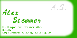 alex stemmer business card